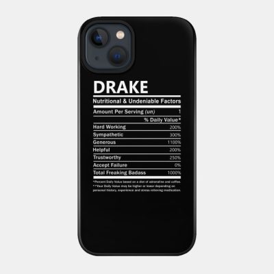 Drake Name T Shirt Drake Nutritional And Undeniabl Phone Case Official Drake Merch