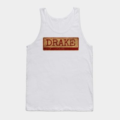 Aliska Text Red Gold Retro Drake Tank Top Official Drake Merch