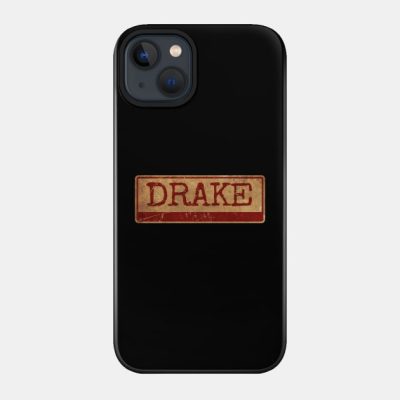 Aliska Text Red Gold Retro Drake Phone Case Official Drake Merch