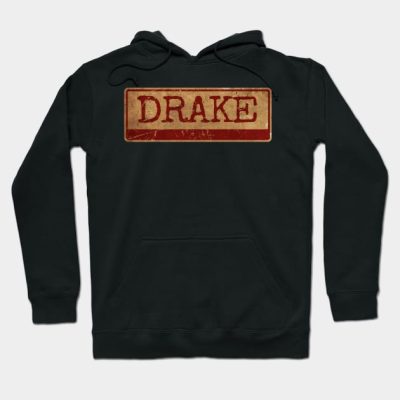 Aliska Text Red Gold Retro Drake Hoodie Official Drake Merch