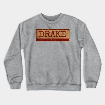 Aliska Text Red Gold Retro Drake Crewneck Sweatshirt Official Drake Merch