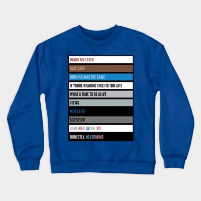 Drake Albums And Mixtapes 2010 2022 Crewneck Sweatshirt Official Drake Merch