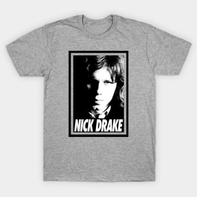 Nick Drake Portrait Retro T-Shirt Official Drake Merch