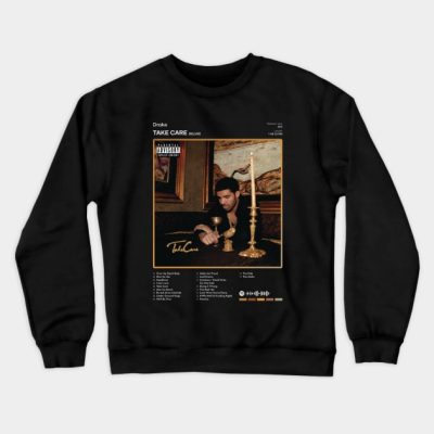 Drake Take Care Tracklist Album Crewneck Sweatshirt Official Drake Merch