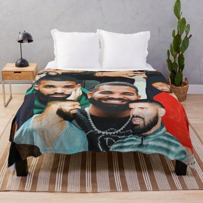 Drake Collage Throw Blanket Official Drake Merch