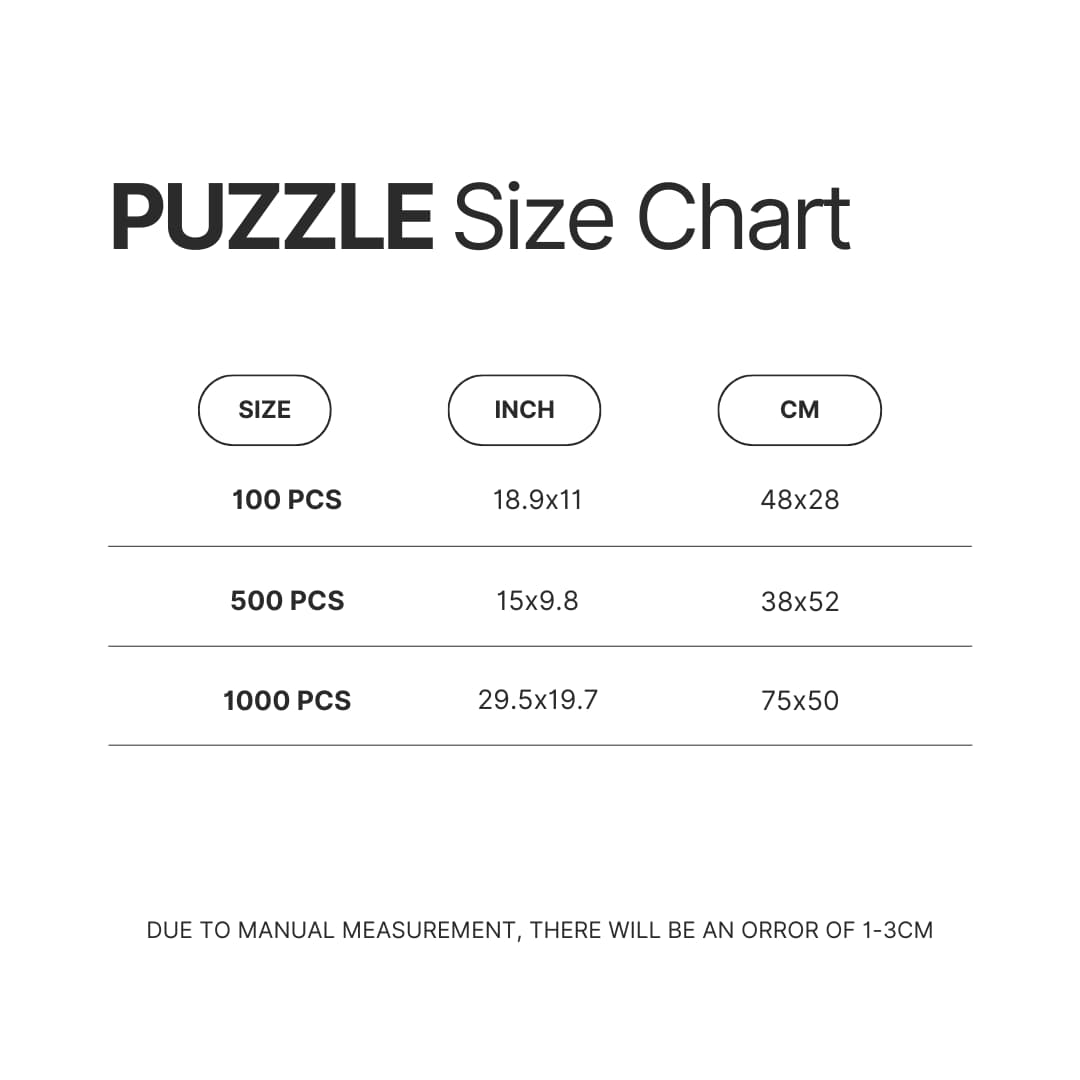 Puzzle Size Chart - Drake Shop